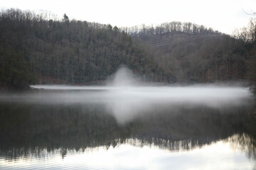 Fototapeta premium fog on the lake