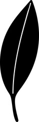 Black leaf illustration Scalable graphic design element