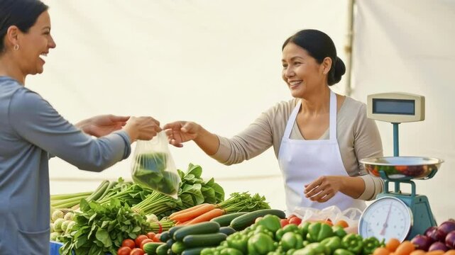 Farmers Market Shopping Experience Local Community Fresh Produce Open-Air Environment Vibrant Atmosphere Sustainable Lifestyle Choices