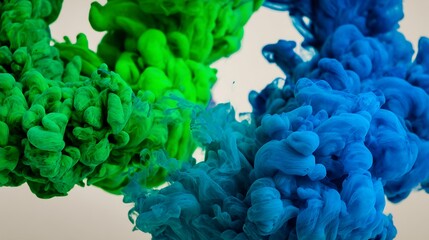 Colorful ink swirling in abstract shapes (1)