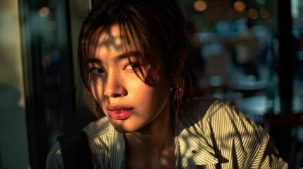 Walking past a café where she is sitting with someone else, he avoids eye contact

