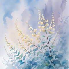 blue floral background