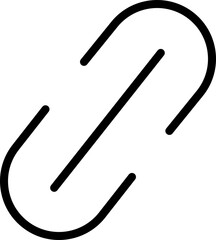 Attachment link icon, Internet URL webpage url link vector. Chain, link symbol isolated on transparent background, Paperclip Hyperlink Icon. link From contact and communication device.
