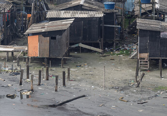 favelas in santos one of the biggest harbour in brasil