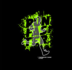 Run Faster,New York City, Tee Graphic Design Vector illustration