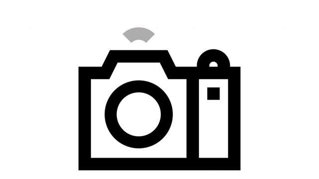 Camera minimalist line animation
