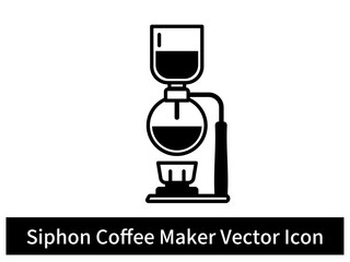 Siphon Coffee Maker Vector Icon