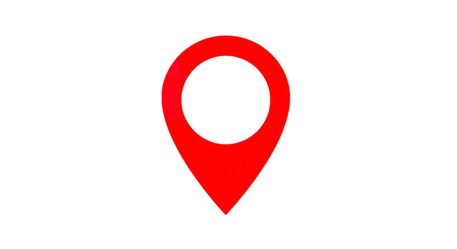 Red location pin vector image for maps gps navigation and destination on transparent background