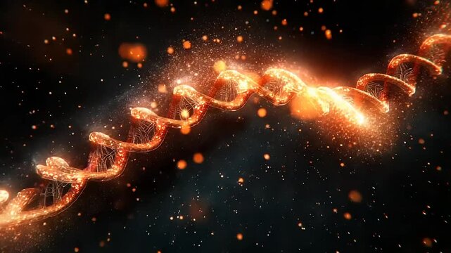 Abstract music notes design with particles