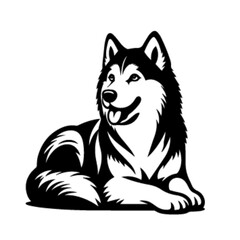 Happy Husky Dog Vector – Cheerful Arctic Pet Illustration