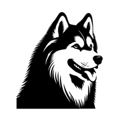 Stylish Husky Dog Vector – Cool Arctic Canine Illustration