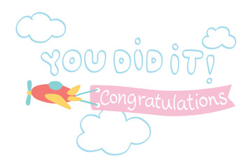 Congratulations card - plane
