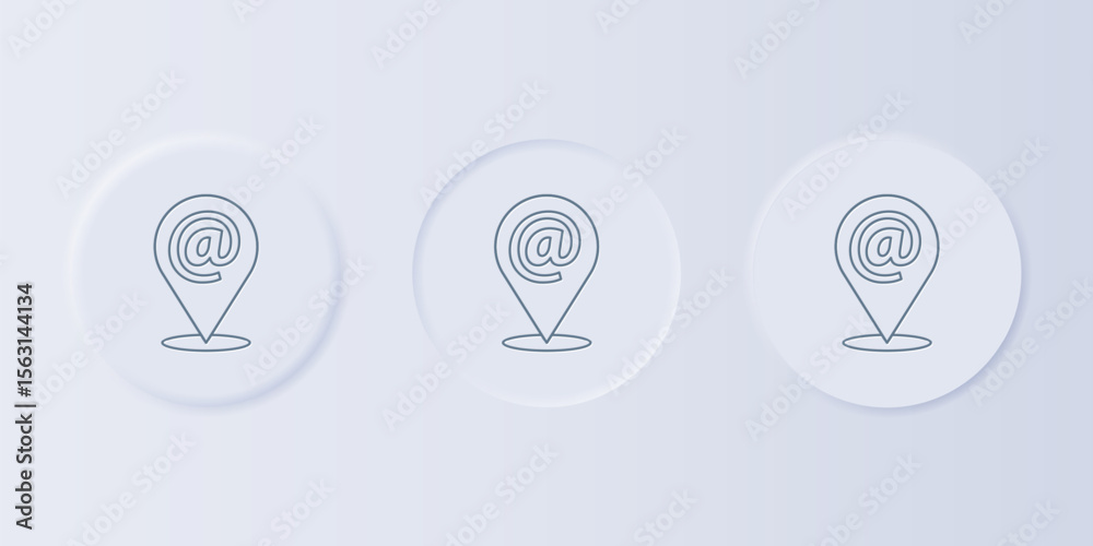 Poster grey location and mail and e-mail icon isolated on grey background. envelope symbol e-mail. email me
