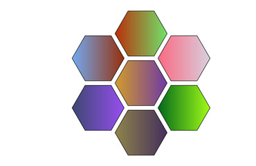 abstract background with gradient hexagons honey comb illustration 