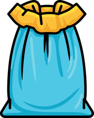 Cartoon Blue Bag Illustration
