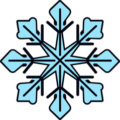 Delicate Blue Snowflake Ornament for Winter Holiday Season
