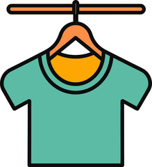 Stylish T-Shirt on Hanger: Fashion Apparel Icon