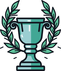 Trophy with Laurel Wreath: Symbol of Victory and Achievement