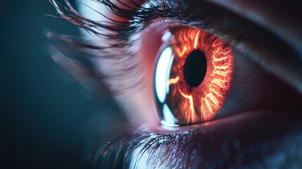 Eye Tracking Technology Computer screen displaying eye tracking data visualization, with heatmaps and gaze plots.