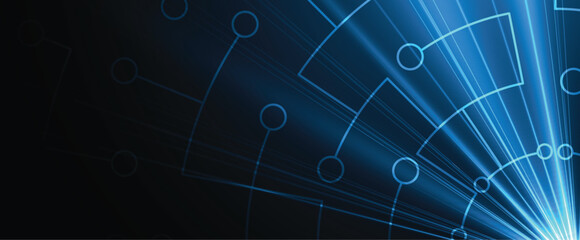 Abstract circuit new technology concept digital information background
