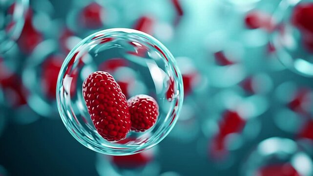 Cholesterol cell walls. Detailed 3D Rendering of Cholesterol Molecules Embedded in Phospholipids, Highlighting Cellular Interactions and Dynamics in a Vibrant Digital Environment.

