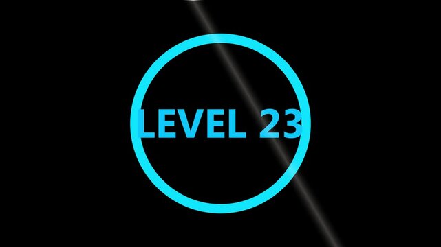 Level 1 text animation. level eight text font, level Up text animation. LEVEL- 1 text animation