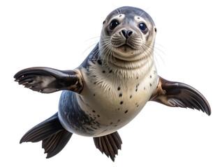 Cute Aerial Seal Pup Transparent Cutout 