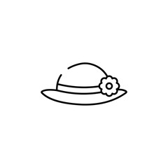 Fototapeta premium Beach Hat icon design with white background stock illustration