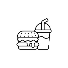 Fast Food icon design with white background stock illustration