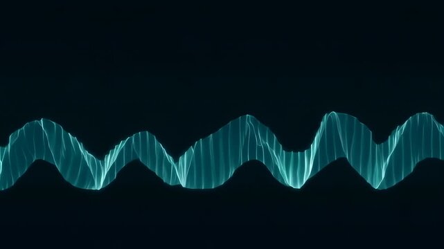 Transparent Waveforms &ndash; Minimal Digital Flow on Black Background