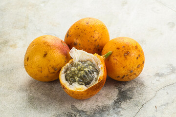 Yellow tropical sweet maracuya fruit