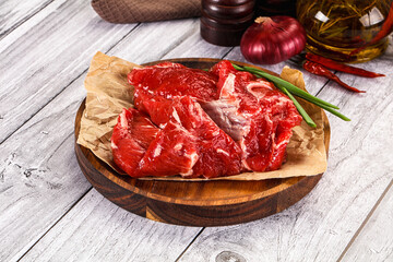Raw beef meat for cooking