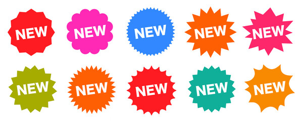 NEW  ステッカー　セット　素材　ギザギザ　値引き　値下げ　特別価格　キャンペーン　フェア　あしらい　飾り　シール　スタンプ　トゲトゲ　ポップ　おしゃれ　シンプル　Set of new arrival tag icon.sale sticker,price sticker