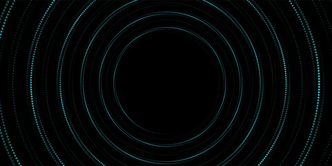 3D blue techno background. Big data visualization on dark space with dotted lines shape effect decoration. Modern graphic design element dots circle style concept for flyer, card, or brochure cover