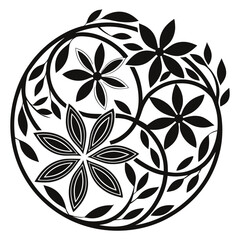 Stunning circular floral mandala for elegant decorative artwork vector