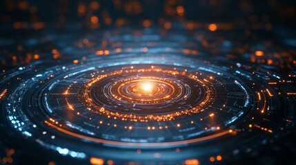 Abstract background of fresh blue water circles with motion ripples