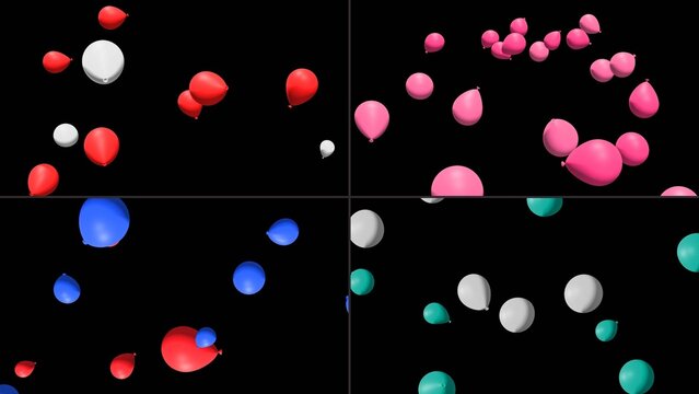 3D Balloon Flowing Background