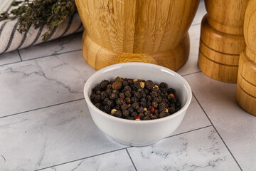 Pepper corn mix in the bowl