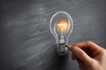 Ehrenamt Kreidetafel mit Glühbirne und Text - ehrenamtliche Tätigkeit. High quality