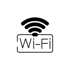 Free Wifi icon design with white background stock illustration