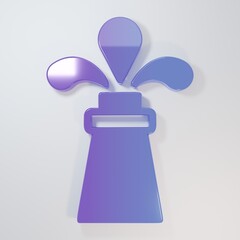 Purple-blue Oil rig icon isolated on grey background. Gas tower. Industrial object. Minimalism...