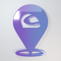 Purple-blue Racing helmet icon isolated on grey background. Extreme sport. Sport equipment....