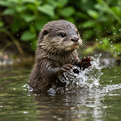 Cute Baby Sea Otter