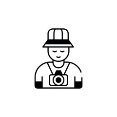 Tourist icon design with white background stock illustration