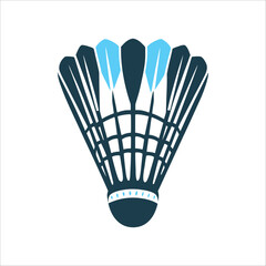 Fototapeta premium Minimalist Shuttlecock Silhouette Vector Illustration A negative space shuttlecock silhouette