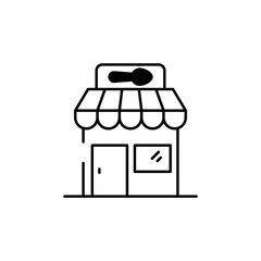 Resturant icon design with white background stock illustration