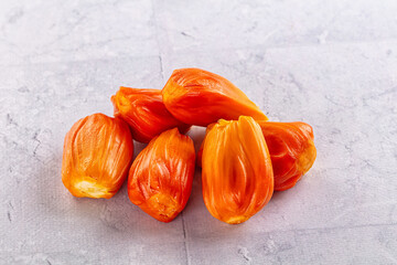 Red sweet juicy tropical red jackfruit