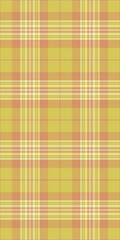 Mat fabric check pattern, commercial vector tartan textile. Order background texture seamless plaid in yellow and orange colors.