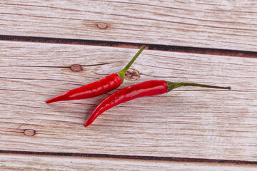 Hot spicy red chili peppers