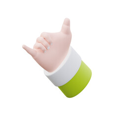 green Handflufy 3D Icon Illustration